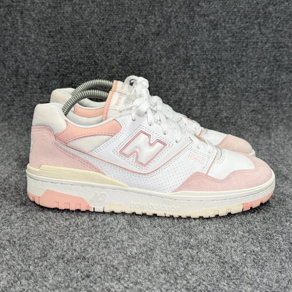 New Balance 550 Shoes Women's Size 10 Pink Suede Retro Athleitc Low Lace Sneaker